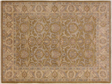 handmade Transitional Kafkaz Gold Ivory Hand Knotted RECTANGLE 100% WOOL area rug 6x8